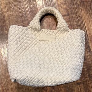 Cream Woven Tote Bag